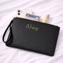 Personalised Saffiano Leather Clutch Bag Zip Pouch, thumbnail 1 of 11