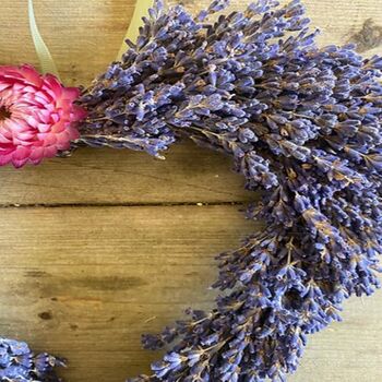 Dried Lavender And Helichrysum Wreath, 2 of 2
