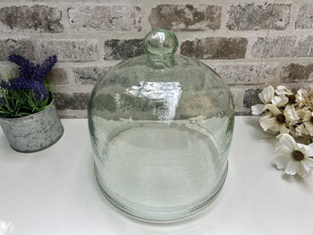 Large 24cm Recycled Glass Cloche Dome Bell Jar, 3 of 7