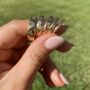 Chunky Palm Engraved Ring In 14k Gold Vermeil Plated, thumbnail 8 of 10