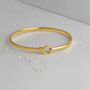 Gold Vermeil Oval Clasp Bangle – Personalised Gift Bracelet, thumbnail 2 of 7
