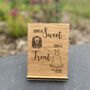 Personalised Love Is Sweet Wooden Wedding Sign D2, thumbnail 1 of 2