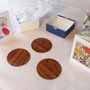 Set Of Four Coasters In Various Stunning Hardwoods, thumbnail 7 of 11