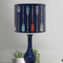 Vintage Style Oars Blue On White Lamp Shade, thumbnail 6 of 11