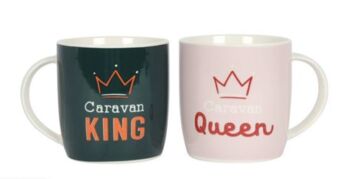 King And Queen Couples Caravan Mug Set, 2 of 2