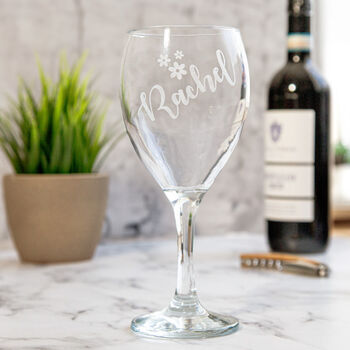 Personalised Floral Wine Glass, 5 of 5