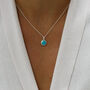 Turquoise And Silver Pendant Necklace, thumbnail 1 of 5
