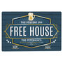 Personalised Free House Pub Blue Metal Sign, thumbnail 3 of 3