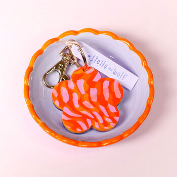 Orange Flower Mirror Keyring, 4 of 7