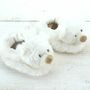 Bear Baby Slippers, Personalised, 0 To Six Months, thumbnail 1 of 5