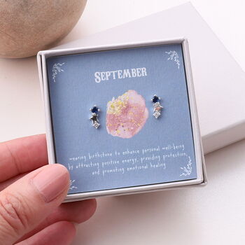 Personalised Birthstone Star Earring Gift Box, 7 of 12