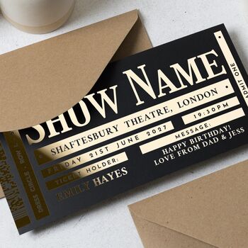 Theatre Concert Ticket Scratch Reveal Gift Voucher, 5 of 9