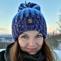 Blue Gradient Reflective Super Bobble Hat, thumbnail 3 of 7