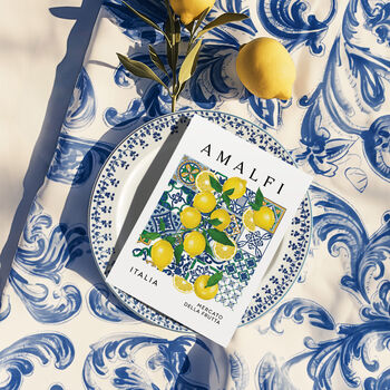 Amalfi Lemons Fruit Market Art Print, 2 of 2