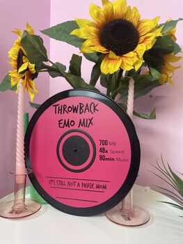 Throwback Emo Upcycled CD Style 12' Lp Record Decor, 4 of 7