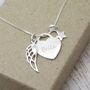 Silver Engraved Heart Necklace, How Long Will I Love You, thumbnail 1 of 3