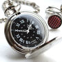 Engraved Silver Vintage Pocket Watch With Black Dial, thumbnail 2 of 2