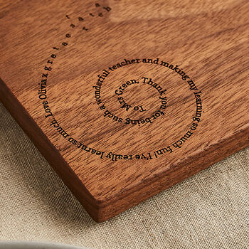 Personalised Teacher Thank You Wood Coaster, 2 of 3