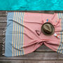 Personalised Cotton Beach Towel And Leather Carrier Strap, thumbnail 11 of 12