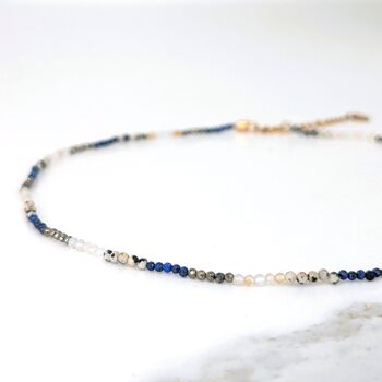 Lapis London Signature Selection Skinny Gemstone Beaded Necklace, 6 of 12