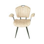 Austin Moleskin Oyster Cream Two Carver Dining Chairs, thumbnail 2 of 3