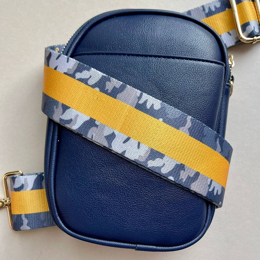 Colour Stripe Camouflage Bag Strap In Grey By Nest Gifts
