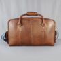 'Oxley' Men's Leather Weekend Holdall Bag In Cognac, thumbnail 5 of 8
