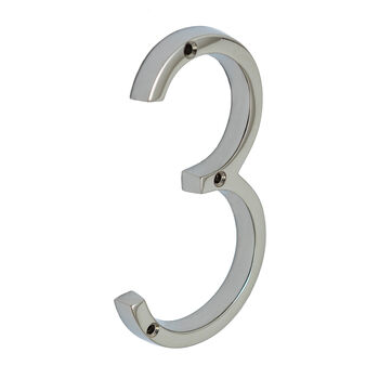 House Numbers In Nickel Finish, 5 of 11