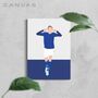 Jamie Vardy Leicester Football Canvas, thumbnail 1 of 2