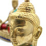 Brass Buddha Figure Large Head 11.5 Cm, thumbnail 1 of 3