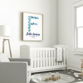 Personalised Baby Boy Birth Details Print, 4 of 4