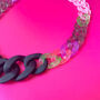 Chunky Multi Coloured Acrylic Link Necklace, thumbnail 5 of 5