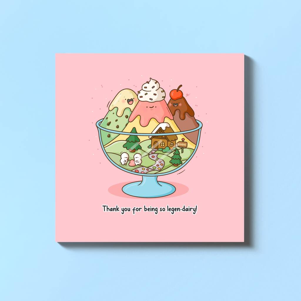 Ice Cream Sundae Card | Cute Greeting Cards, 1 of 4