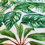 Green Tropical Palm Leaves Pillow Cover, thumbnail 2 of 7