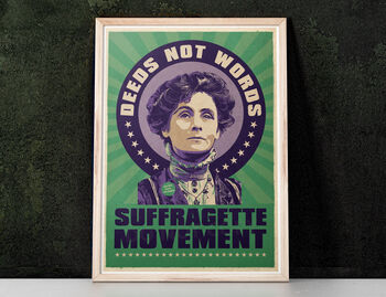 Emmeline Pankhurst Suffragette Art Print 01 | Feminist Wall Art | Suffragette Poster | Women's Rights Poster | Feminist Quote Poster, 4 of 4