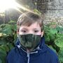 Children's Silk Lined Upcycled Cotton Face Mask, thumbnail 4 of 12