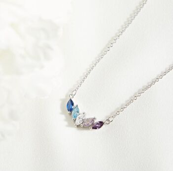 Custom Birthstone Teardrop Necklace, 8 of 11