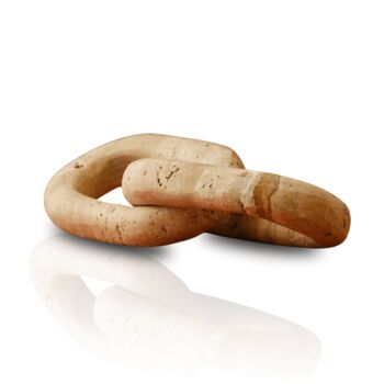 Travertine Double Chain Stone Sculpture, 2 of 2