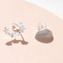 Mis Matched Moon And Star Stud Earrings, thumbnail 1 of 10