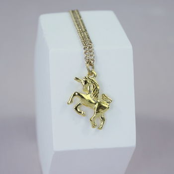 Gold Plated Unicorn Necklace, 5 of 7