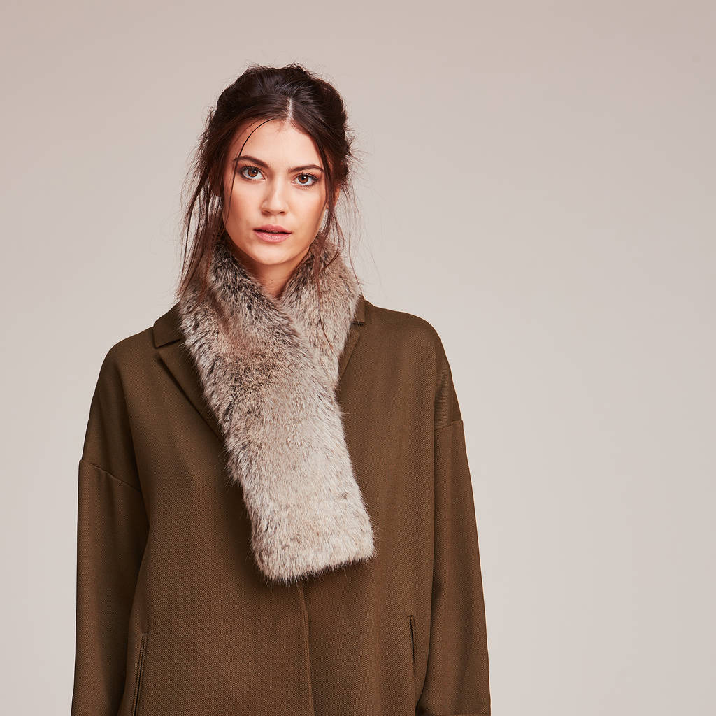 luxuriously soft faux fur tippet scarf by helen moore