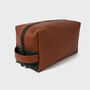 Personalised Premium Leather Boxy Wash Bag, thumbnail 1 of 5