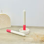 White And Red Ombre Dinner Candle Two Tone Candlesticks, thumbnail 8 of 10