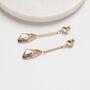 Champagne Crystal Stone Drop Earrings, thumbnail 1 of 3