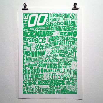 The Noughties 2000’s Decade Typography Print, 4 of 10