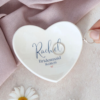 Personalised Bridesmaid Gift Ring Dish, 3 of 6