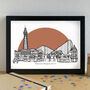 Blackpool Skyline Landmarks Art Print Unframed, thumbnail 3 of 6