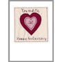 Personalised 40th Ruby Wedding Anniversary Card, thumbnail 3 of 11