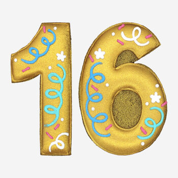 Hand Iced 16th Birthday Biscuit, 3 of 3
