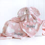 Personalised Bunny Hearts Comforter And Blanket Set, thumbnail 7 of 9